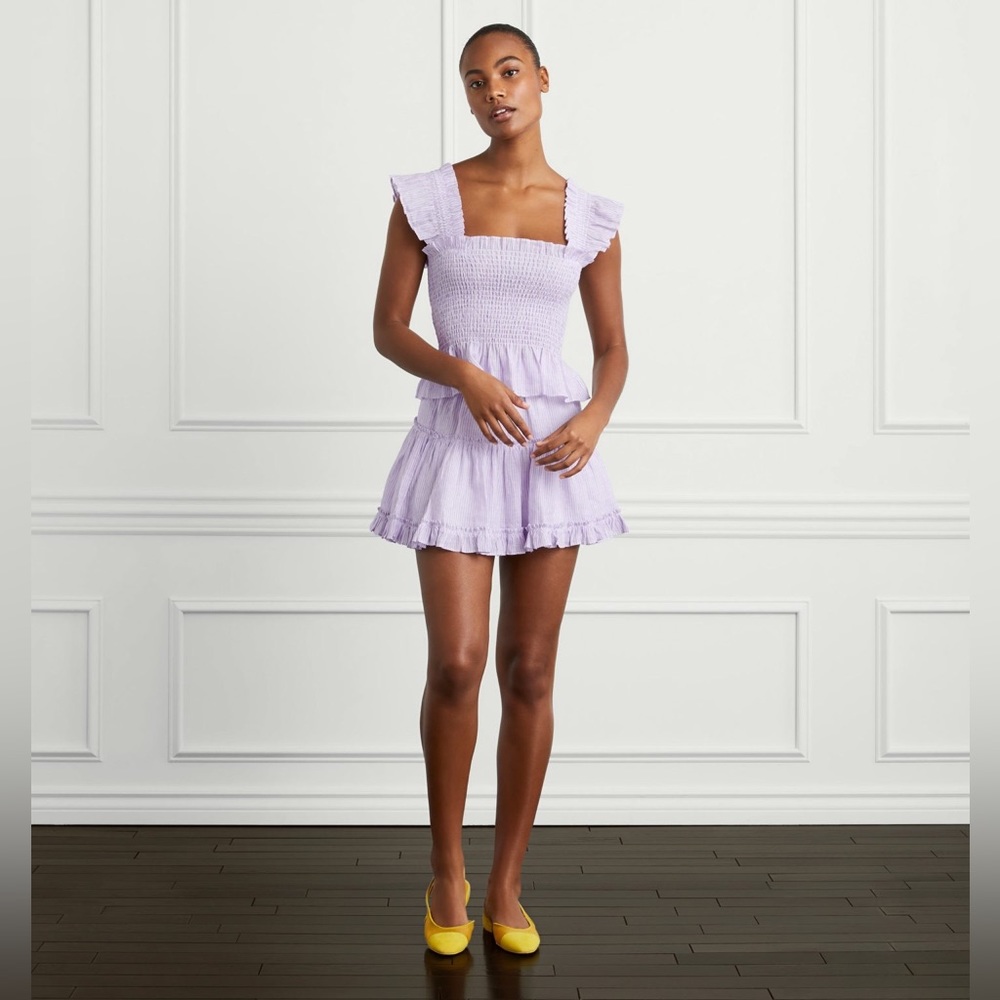 NWT-Hill House Paz Skirt - Lilac Stripe- Size M